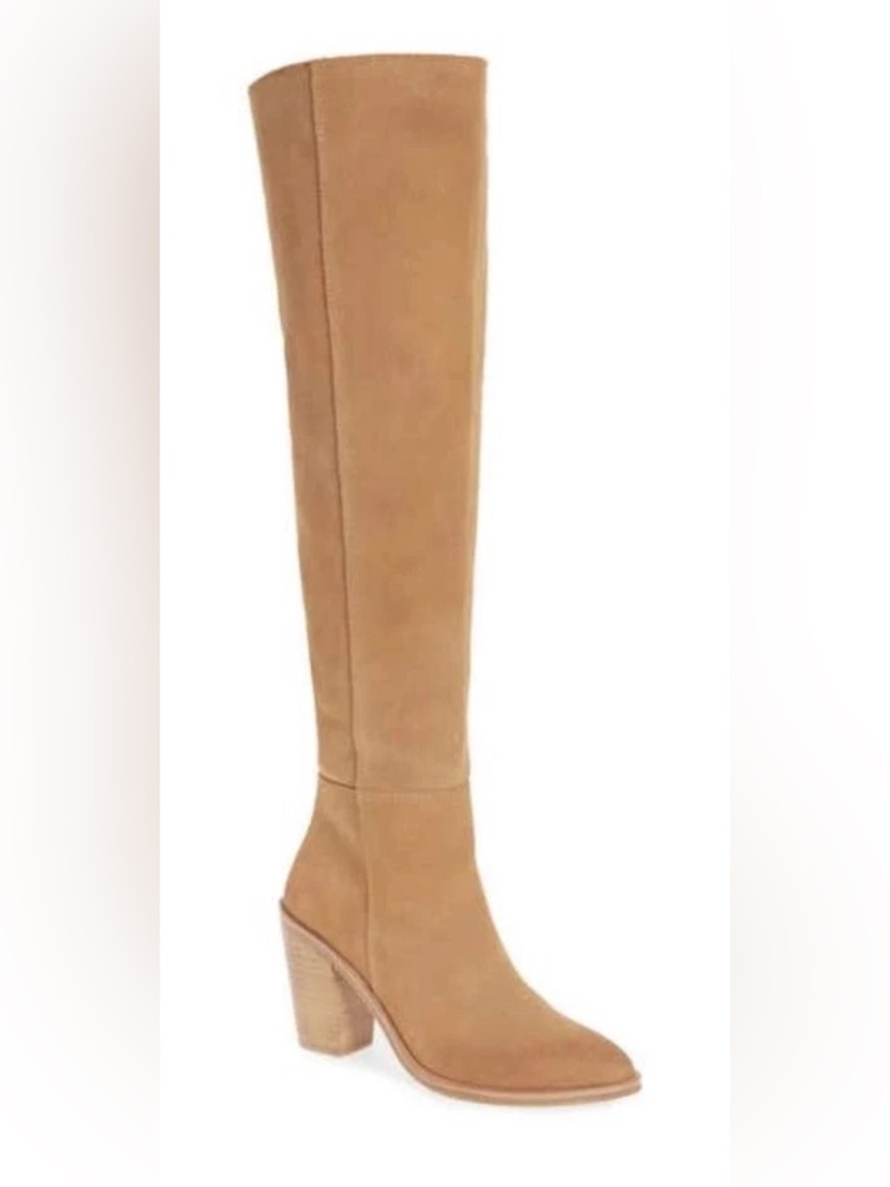 Treasure & Bond Tall Suede Over‑The‑Knee Boots in Tan